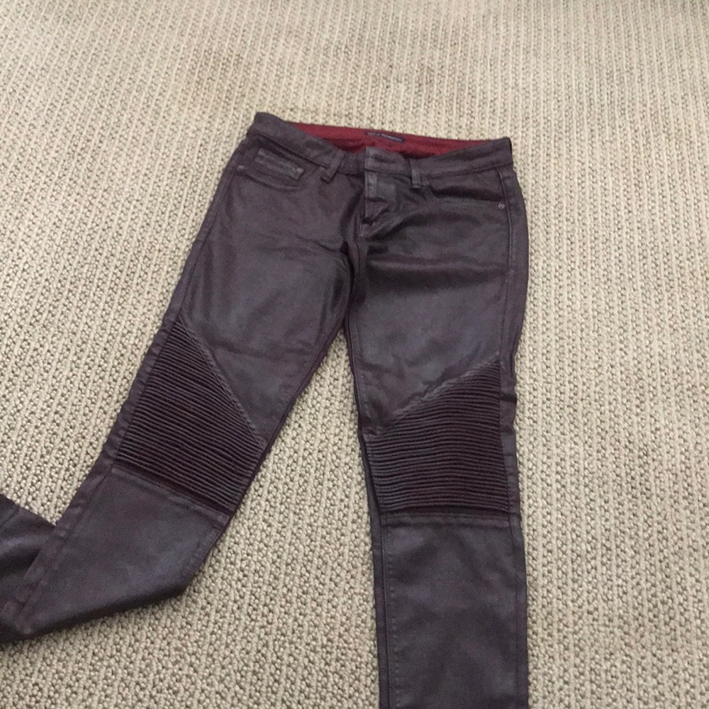 Leather skinny jeans